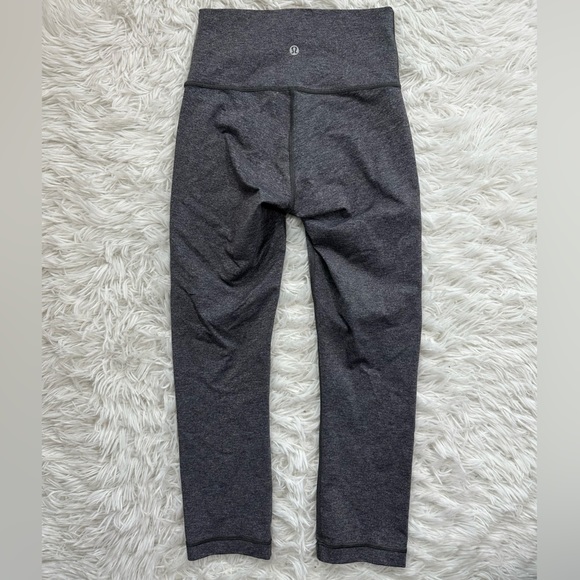 Lululemon Wunder Under Crop High Rise Leggings Luxtreme 21" | Grey | Size 4 - Picture 6 of 8